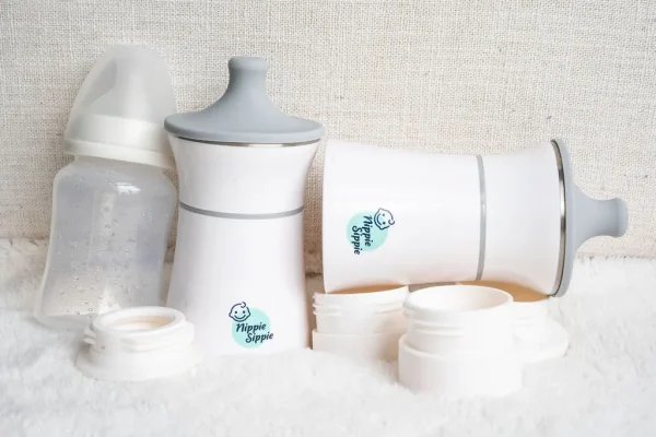 Portable Milk Warmer, Adapter and Bottle